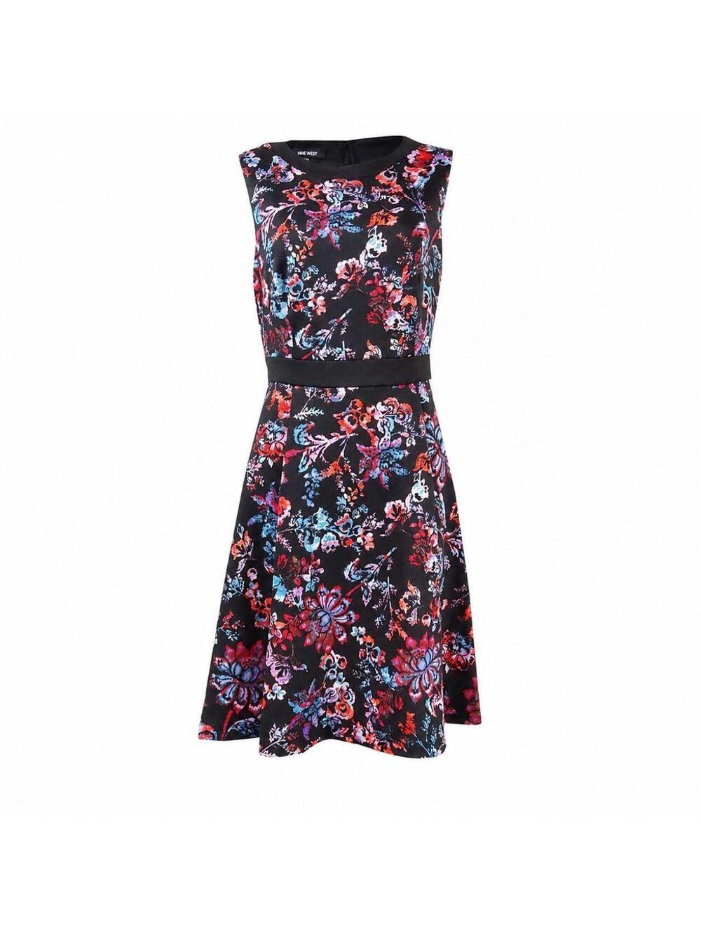Nine West Women's Black and Multi Work-dress